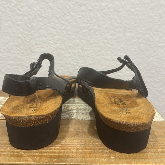 NAOT Pamela Black Leather Sandals Size 12 - Picture 5 of 7